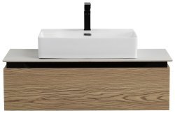 Тумба с раковиной Cezares Slider 00-00018459 101x30 подвесная, дуб тангент