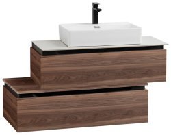 Тумба с раковиной Cezares Slider 00-00018461 101x62 подвесная, орех дымчатый