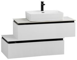 Тумба с раковиной Cezares Slider 00-00018464 101x62 подвесная, белая матовая