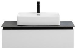 Тумба с раковиной Cezares Slider 00-00018468 101x30 подвесная, белая матовая