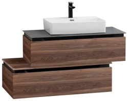 Тумба с раковиной Cezares Slider 00-00018469 101x62 подвесная, орех дымчатый