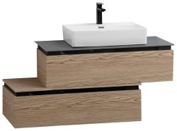 Тумба с раковиной Cezares Slider 00-00018471 101x62 подвесная, дуб тангент