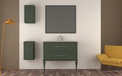 Тумба с раковиной Cezares Tiffany 00-00013685 100x56 подвесная, зеленая матовая