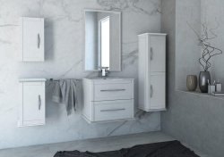 Тумба с раковиной Cezares Tiffany 00-00013686 60x56 подвесная, белая матовая
