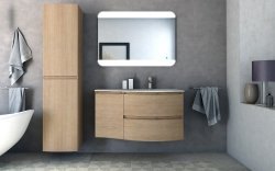 Тумба с раковиной Cezares Vague 00-00012776 104x56 подвесная, дуб табачный