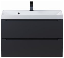 Тумба под раковину Uperwood Tanos 291020232 80x45 подвесная, черная матовая