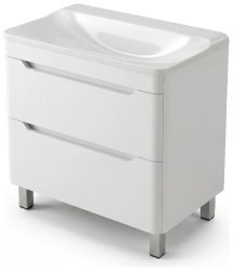 Тумба под раковину Uperwood Ocean TOceanF80w2 80x44 напольная, белая, 2 ящика