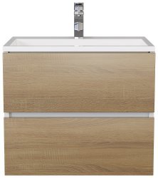 Тумба под раковину Uperwood Barsa 2930205256 60x45 подвесная, белая/дуб сонома