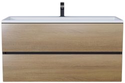 Тумба с раковиной Uperwood Barsa-Next 2900000094 70x45 подвесная, белая/дуб сонома