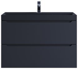 Тумба с раковиной Uperwood Tanos-Classic Quartz 3930421700 80x45, черная/уголь