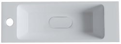 Тумба с раковиной Uperwood Modul 393020557 60x21 подвесная, матовая, белая/графит