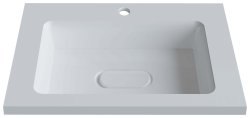 Тумба с раковиной Uperwood Modul 3930205581 65x45 подвесная, матовая, белая/графит
