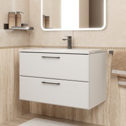 Тумба с раковиной Uperwood Foster New KFosterNEW80w 80x45 подвесная, белая
