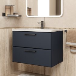 Тумба с раковиной Uperwood Foster New KFosterNEW70b 70x45 подвесная, черная