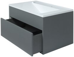 Тумба с раковиной Uperwood Lotus Premium 39340207462 80x50 подвесная, серая