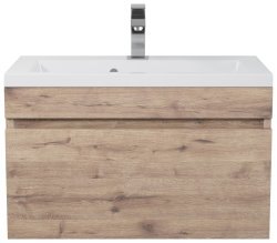 Тумба с раковиной Uperwood Eva 3930313469 60x47 подвесная, Крафт Табачный, выдвижной ящик
