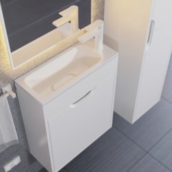Тумба под раковину подвесная Uperwood Modul 2930205358 50x21, белая матовая