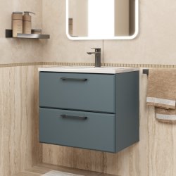 Тумба под раковину Uperwood Foster New TFosterNEW60g 60x40 подвесная, серый графит