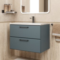 Тумба под раковину Uperwood Foster New TFosterNEW70g 70x45 подвесная, серый графит