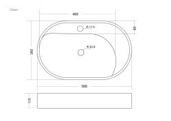 Раковина Uperwood Luna 2911020344 60x36, белая глянцевая