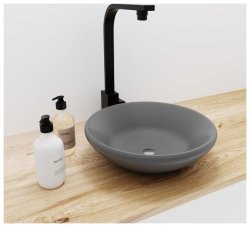 Раковина Uperwood Sfera 291020213 40x40, серая матовая, графит