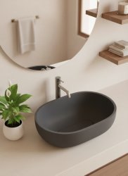 Раковина Uperwood Arizona 2091020328 45x30, графитовая матовая, серый