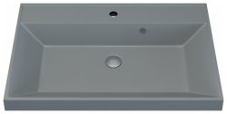 Раковина Uperwood Classic Quartz 291030020 70x45, серая матовая, платина