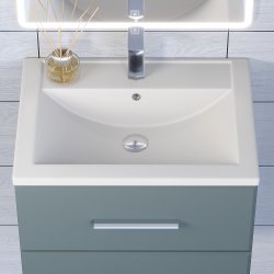 Раковина Uperwood Foster Quartz 291030051 60x40.5, белая матовая, жасмин