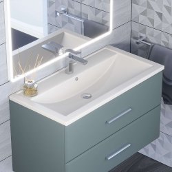 Раковина Uperwood Foster Quartz 291030040 90x45.5, белая матовая, жасмин