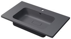 Раковина Uperwood Lagoon Quartz 297000018 80x48, серая матовая, серый шелк