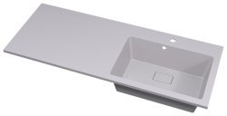Раковина Uperwood Cosmos Quartz RCosmos120RJ 120x48, белая матовая, жасмин