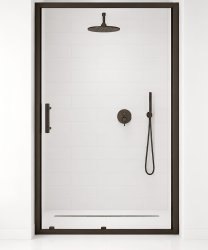 Душевая дверь Cezares ECO ECO-O-BF-1-120-C-NERO 120x190, раздвижная, профиль черный матовый
