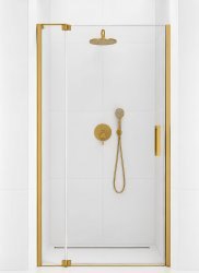 Душевая дверь Cezares SLIDER SLIDER-B-1-80/90-C-BORO 80x195 распашная, профиль матовое золото