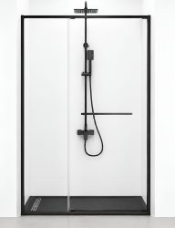 Душевая дверь Cezares LUX LUX-B-FS-11-130-C-GM 130x195 раздвижная, профиль сталь