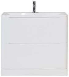 Тумба под раковину BelBagno Acqua ACQUA-800-2C-PIA-BL 80x45 напольная, Белый глянцевый (Bianco Lucido)