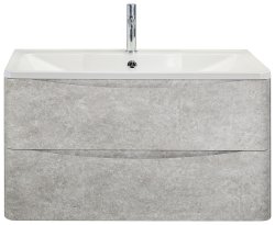 Тумба под раковину BelBagno Acqua ACQUA-800-2C-SO-CVG 80x45 подвесная, Венецианская штукатурка (Cemento Verona Grigio)
