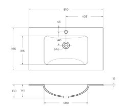 Стеклянная раковина BelBagno BB810/465-LV-VTR-BO