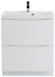 Тумба под раковину BelBagno Marino MARINO-700-2C-PIA-BL-P 70x45 напольная, Белый глянцевый (Bianco Lucido)