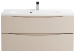 Тумба под раковину BelBagno Marino MARINO-1000-2C-SO-CO-P 100x45 подвесная, Бежевый матовый (Crema Opaco)