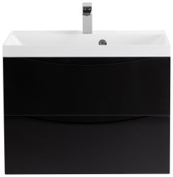 Тумба под раковину BelBagno Marino MARINO-700-2C-SO-NL-P 70x45 подвесная, Черный глянцевый (Nero Lucido)