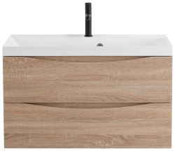 Тумба под раковину BelBagno Marino MARINO-800-2C-SO-WO-P 80x45 подвесная, Белый дуб (Rovere Bianco)