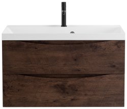 Тумба под раковину BelBagno Marino MARINO-800-2C-SO-RW-P 80x45 подвесная, Дуб мавританский (Rovere Moro)