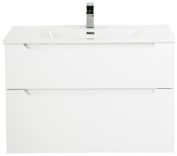 Тумба под раковину BelBagno Etna H60 ETNA-H60-1000-2C-SO-BL-P 100x45 подвесная, белый глянцевый
