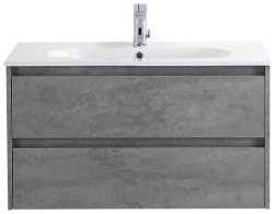 Тумба под раковину BelBagno Kraft KRAFT-800-2C-SO-CG 80x46 подвесная, серый цемент