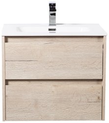 Тумба под раковину BelBagno Kraft KRAFT-700-2C-SO-RGB 70x46 подвесная, дуб галифакс белый