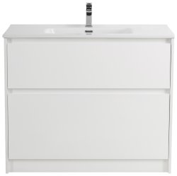 Тумба под раковину BelBagno Kraft KRAFT-1000-2C-PIA-BO 100x46 напольная, белый матовый