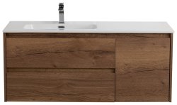 Тумба под раковину BelBagno Kraft KRAFT-1000-2C-1A-SO-RT-L 100x46 подвесная, дуб табачный