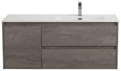 Тумба под раковину BelBagno Kraft KRAFT-1000-2C-1A-SO-CG-R 100x46 подвесная, серый цемент