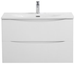 Тумба под раковину BelBagno Marino-Cer-Mini MARINO-CER-MINI-800-2C-SO-BL-P 79,6x39 подвесная, белый глянцевый