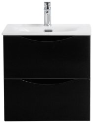 Тумба под раковину BelBagno Marino-Cer-Mini MARINO-CER-MINI-500-2C-SO-NL-P 49,6x39 подвесная, черный глянцевый